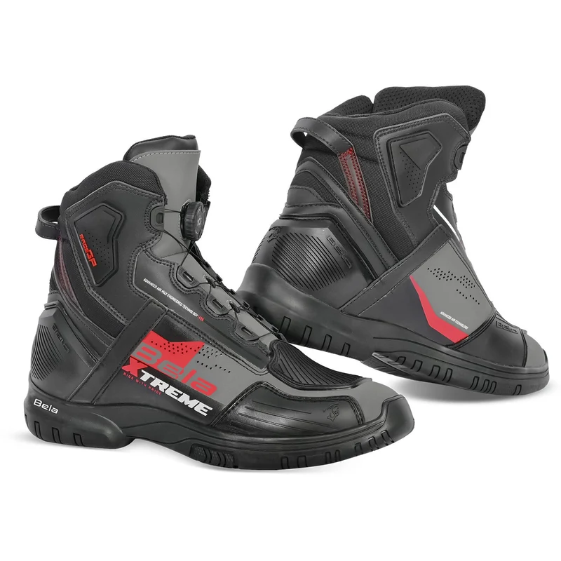 BELA EXTREME FORCE BOTAS DE MOTO NEGRO GRIS ROJO