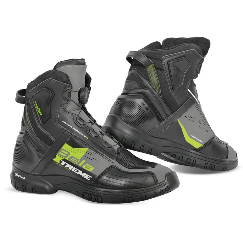 BELA EXTREME FORCE BOTAS DE MOTO NEGRO GRIS AMARILLO