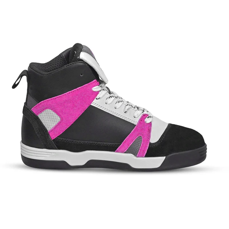 BELA ROVER BOTAS DE MOTO URBANAS DE MUJER NEGRO BLANCO FUCHSIA