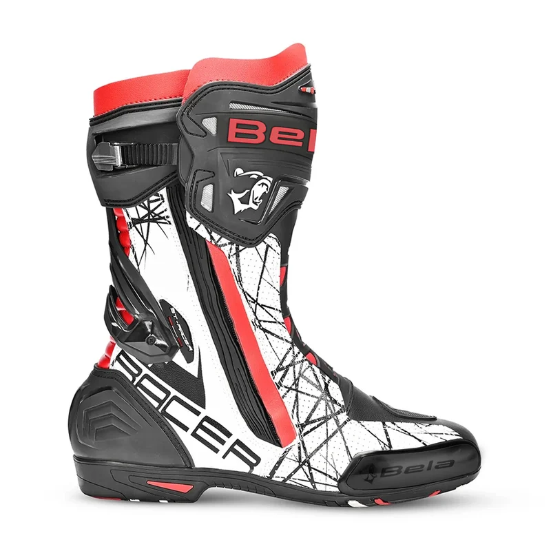 BELA AIR RIDER GP-1 BOTAS DE MOTO RACING NEGRO ROJO