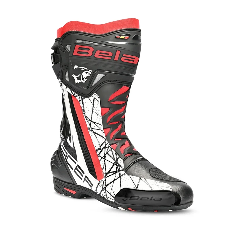 BELA AIR RIDER GP-1 BOTAS DE MOTO RACING NEGRO ROJO