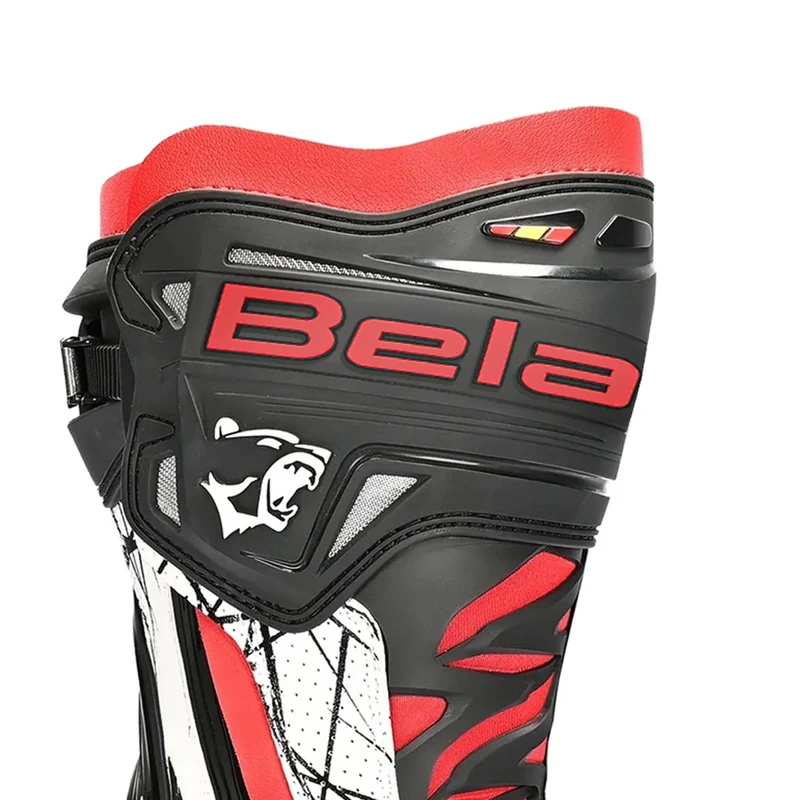 BELA AIR RIDER GP-1 BOTAS DE MOTO RACING NEGRO ROJO