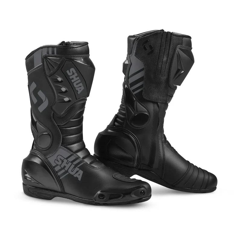 SHUA SUPER TECH BOTAS DE MOTO PIEL NEGRO