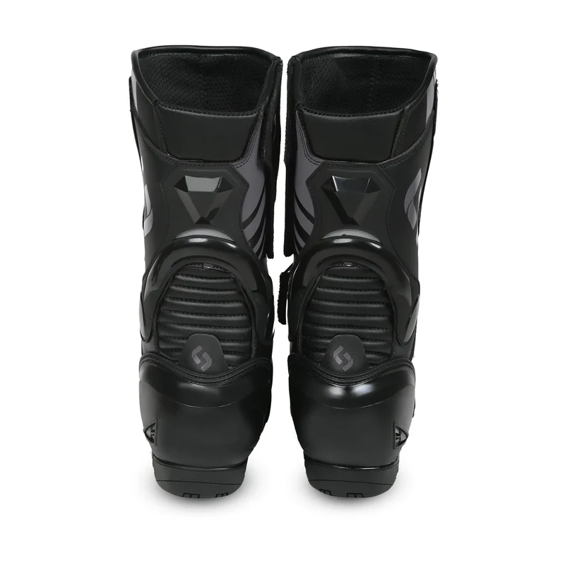 SHUA SUPER TECH BOTAS DE MOTO PIEL NEGRO
