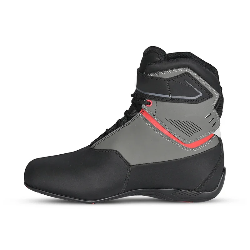 BELA BLAZE MAN BOTAS DE MOTO PIEL NEGRO GRIS ROJO