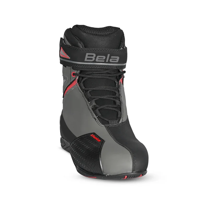 BELA BLAZE MAN BOTAS DE MOTO PIEL NEGRO GRIS ROJO
