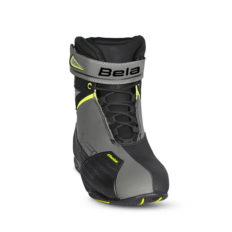BELA BLAZE MAN BOTAS DE MOTO PIEL NEGRO AMARILLO FLOUR