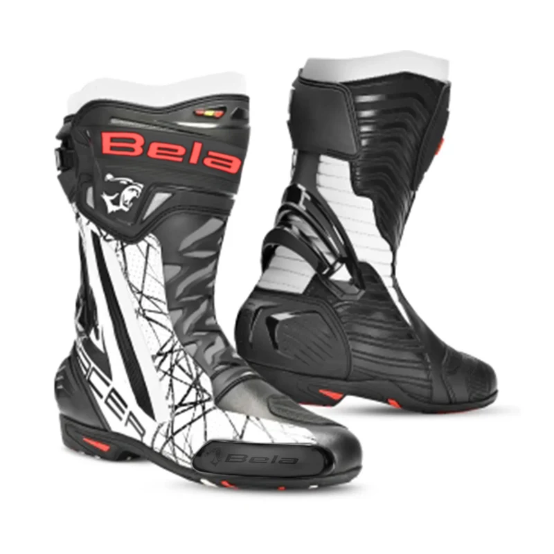 BELA AIR RIDER GP-1 BOTAS DE MOTO RACING NEGRO BLANCO