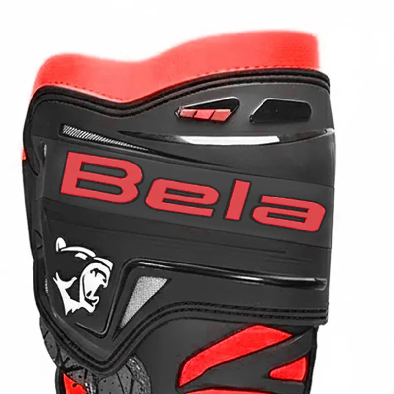 BELA AIR RIDER GP-1 BOTAS DE MOTO RACING NEGRO GRIS ROJO