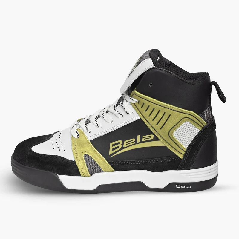 BELA ROVER BOTAS DE MOTO URBANAS DE HOMBRE NEGRO BLANCO AMARILLO FLOUR