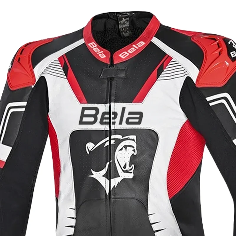 BELA X RACE 2 PC MONO DE MOTO NEGRO BLANCO ROJO