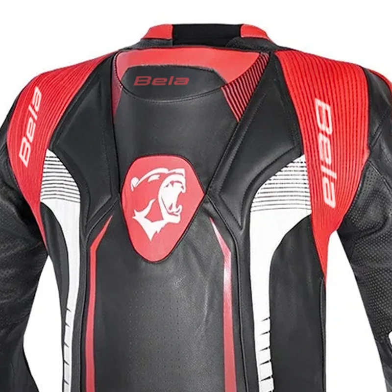 BELA X RACE 2 PC MONO DE MOTO NEGRO BLANCO ROJO