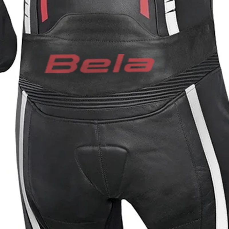 BELA X RACE 2 PC MONO DE MOTO NEGRO BLANCO ROJO