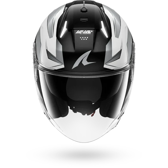 SHARK SKWAL i3 JET MEKARIUM CASCO DE MOTO BLANCO CHROMO NEGRO