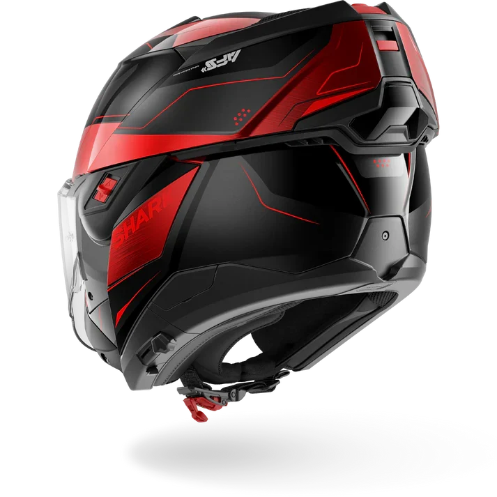 SHARK OXO MEKARIUM CASCO DE MOTO ROJO CROMO NEGRO