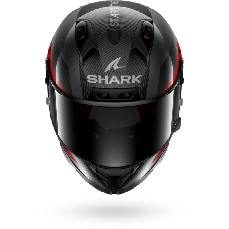 SHARK AERON-GP FIM RACING #2 MOTOGP CASCO INTEGRAL DE MOTO ROJO ANTRACITE CARBONO