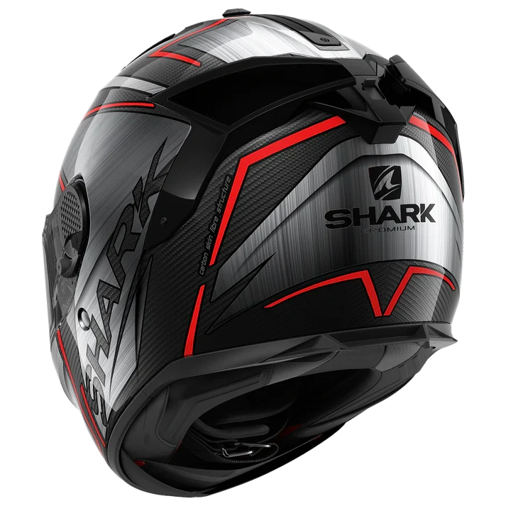 SHARK SPARTAN GT CARBON KROMIUM CASCO INTEGRAL DE MOTO CARBONO CROMO ROJO