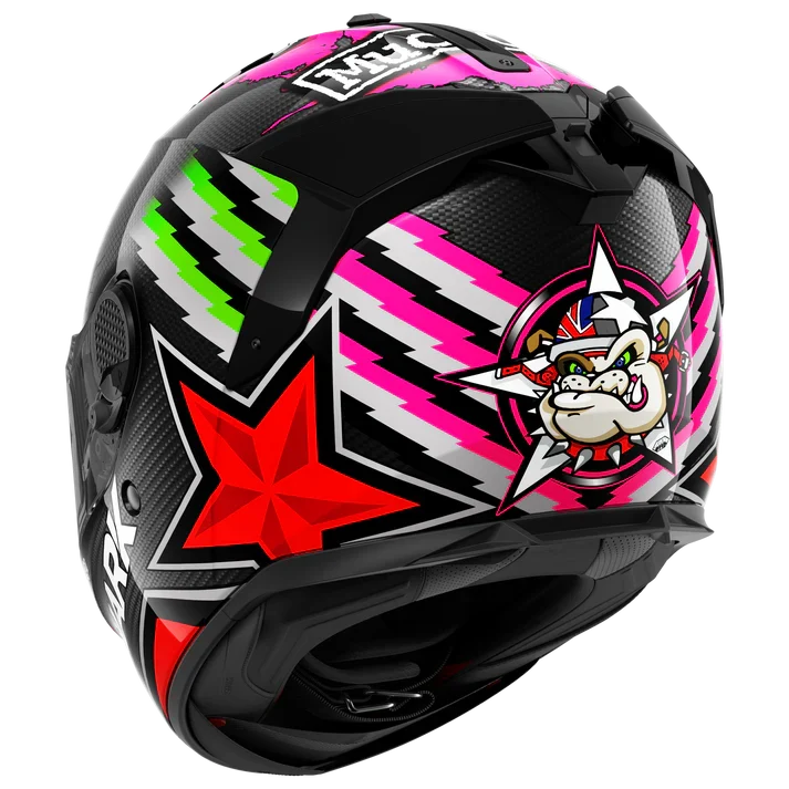 SHARK SPARTAN GT CARBON REDDING CASCO DE MOTO CARBONO ROJO VERDE