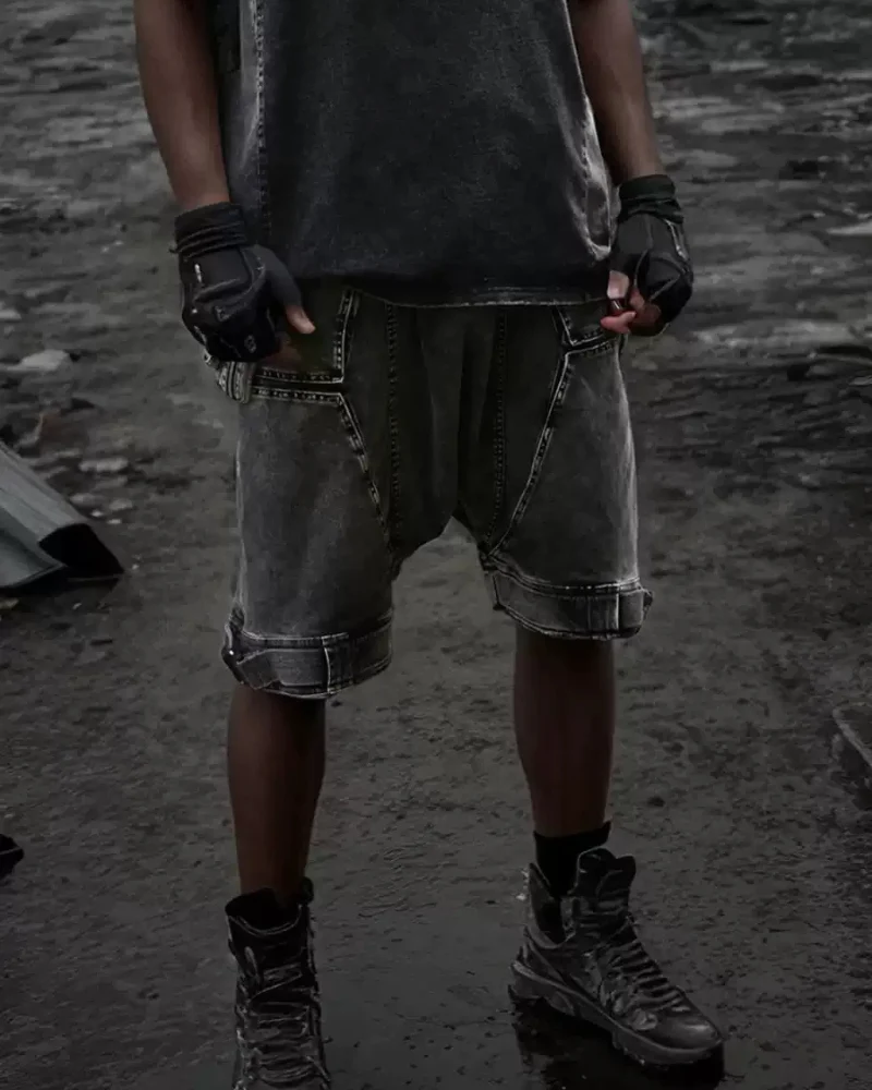 Wasteland Low-Crotch Men's Cargo Shorts