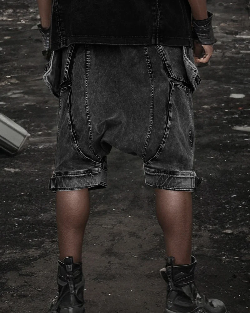 Wasteland Low-Crotch Men's Cargo Shorts