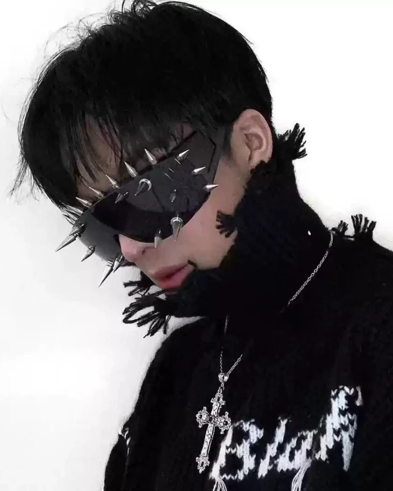 Y2K Rivet Rock Punk Sunglasses