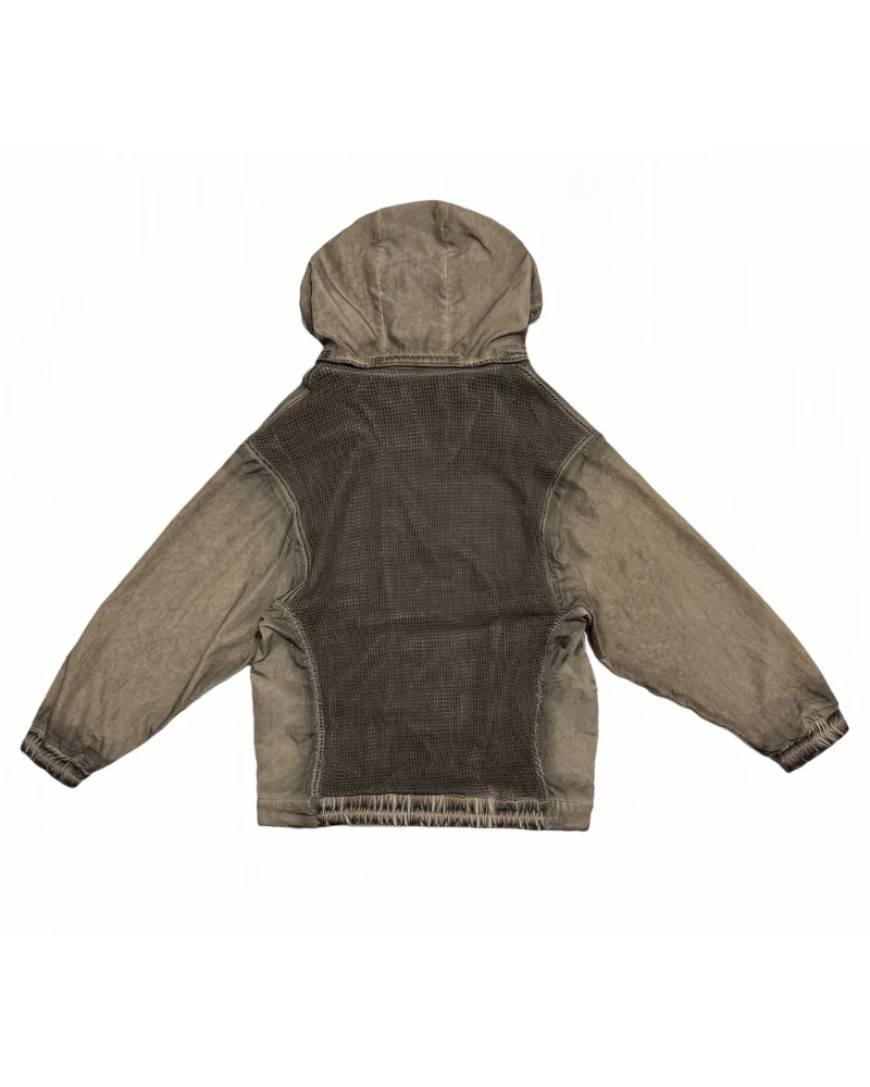 Steampunk Post-Apocalyptic Outdoor Distressed Stand Collar Hoodie