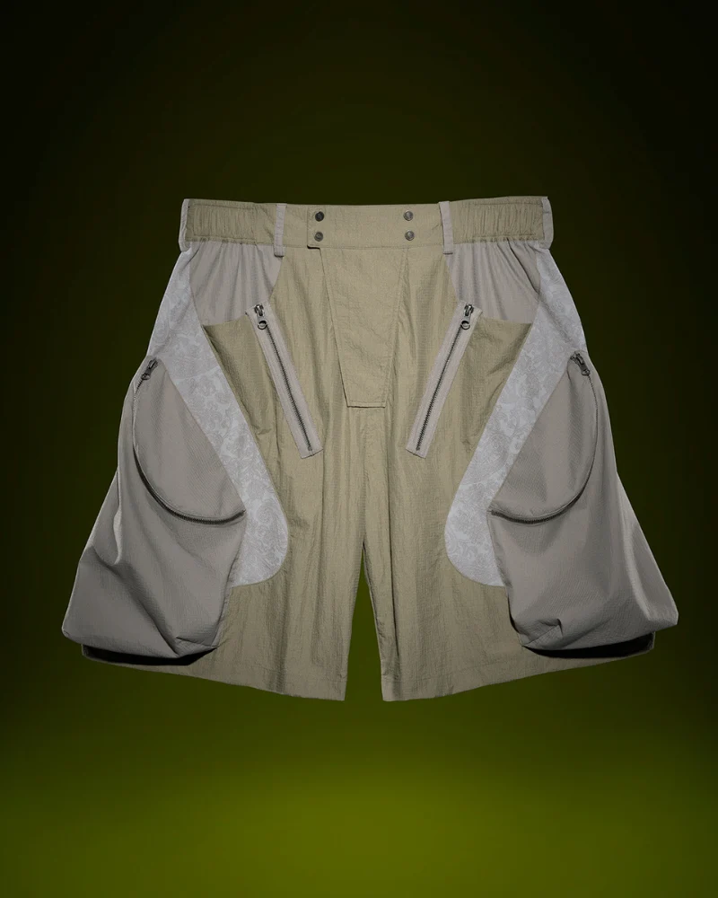 XIPHEVIL Cyberpunk Street-Style Star Arc Cocoon Pocket Shorts - Men