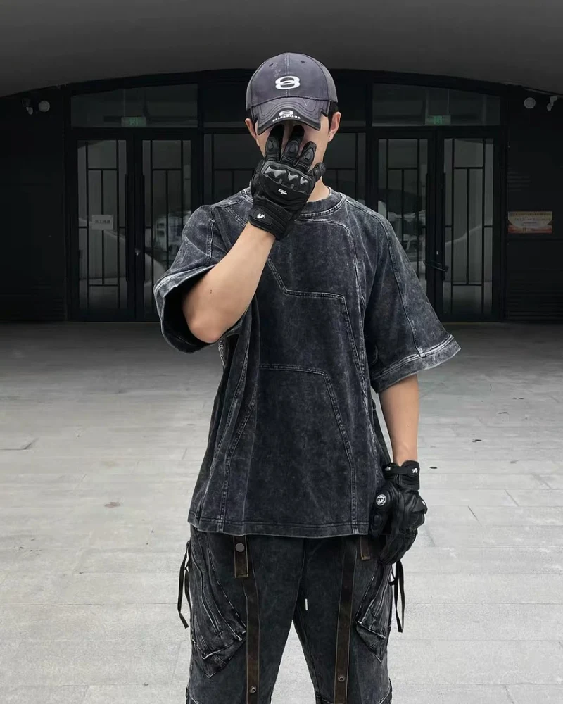 Apocalypse Washed Patchwork Tactical Cargo Shorts | Baggy Jorts