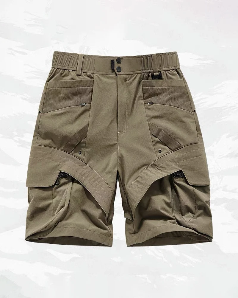 Techwear Pockets Patchwork Cargo Shorts