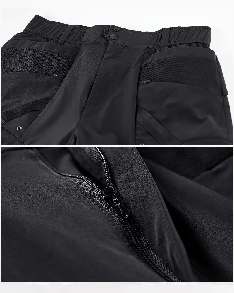 Techwear Pockets Patchwork Cargo Shorts