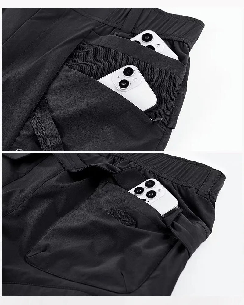 Techwear Pockets Patchwork Cargo Shorts