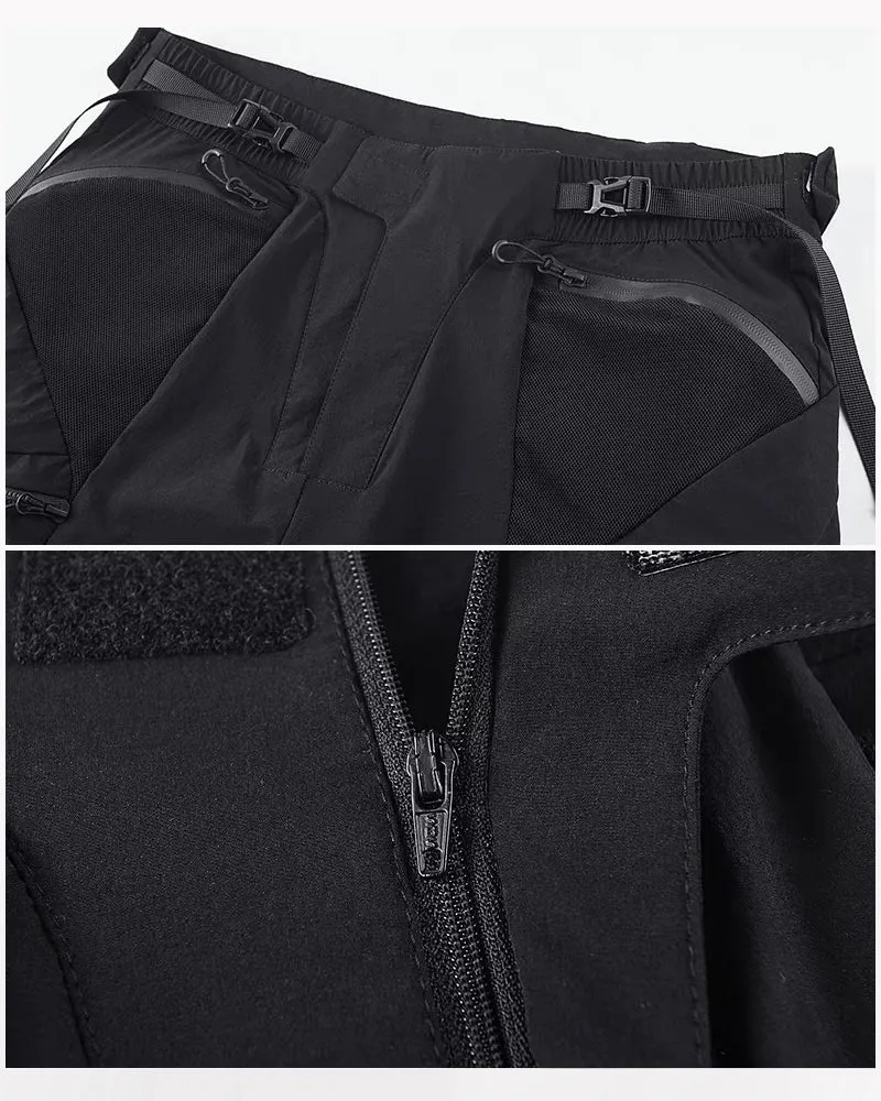 Functional Zipper Pockets Cargo Shorts