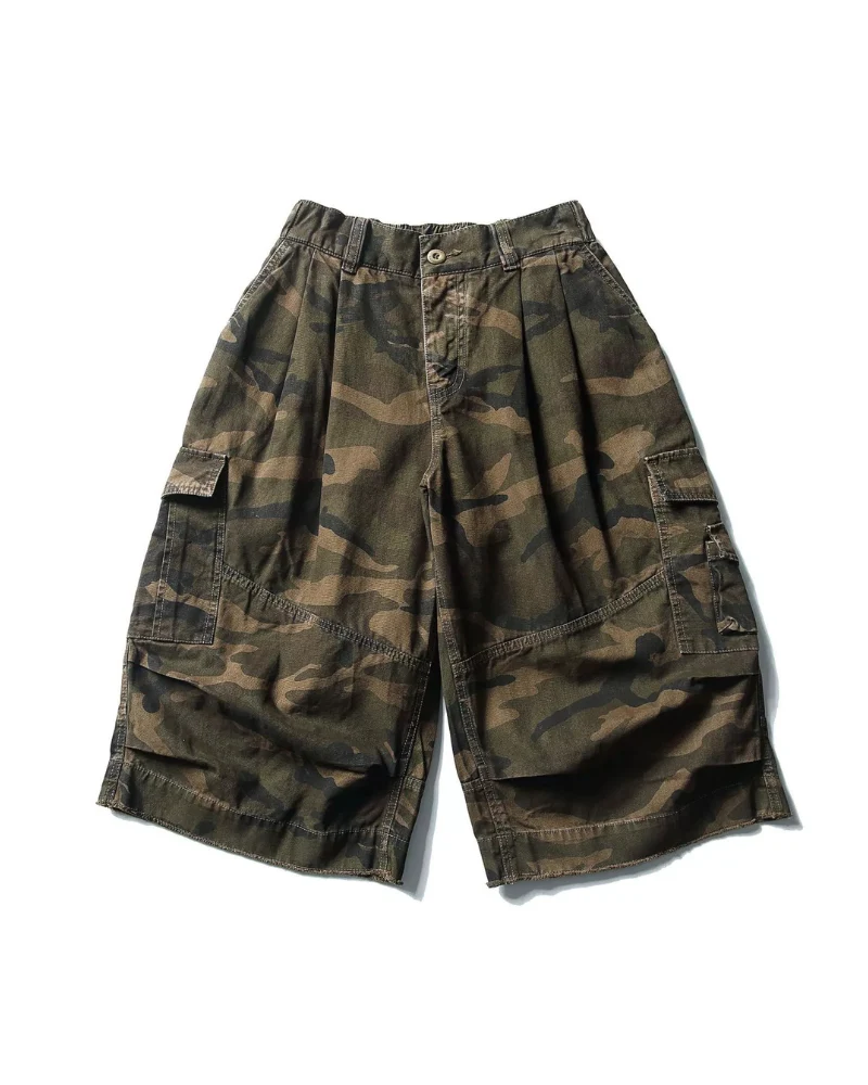 Streetwear Denim Style Baggy Camo Jorts