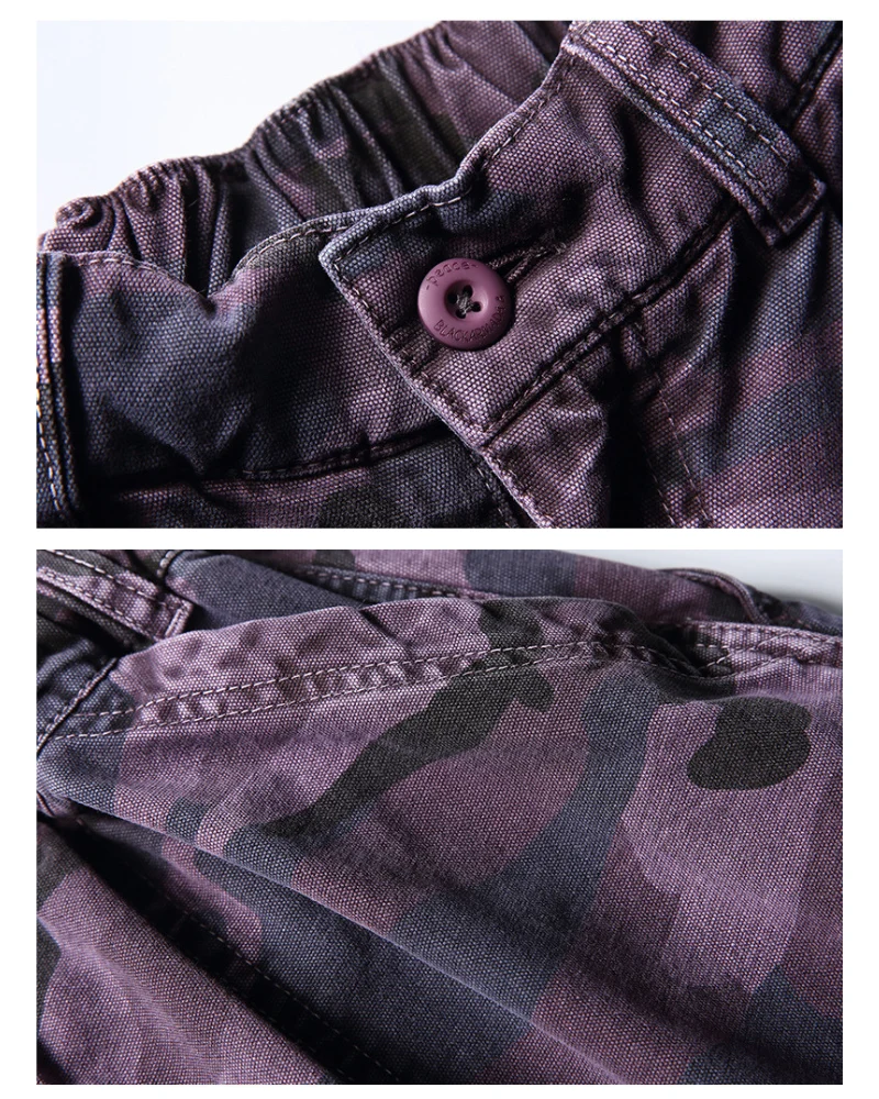 Streetwear Denim Style Baggy Camo Jorts