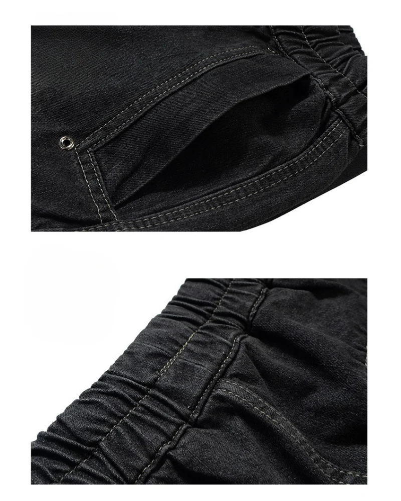Streetwear Washed Raw Edge Cargo Baggy Jorts