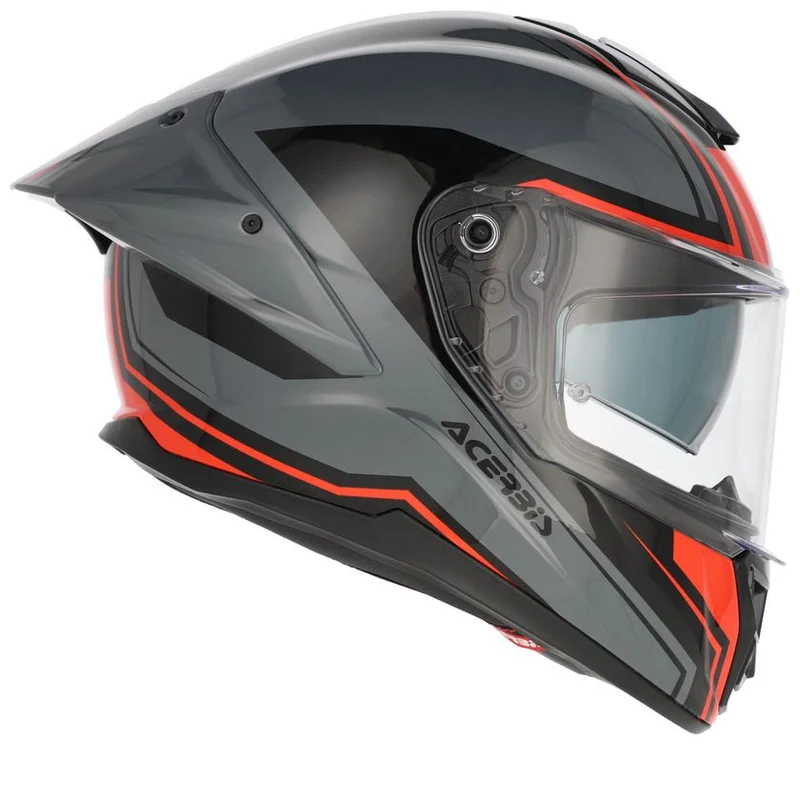ACERBIS TARMAK-X 257 CASCO AVENTURO DE MOTO GRIS ROJO