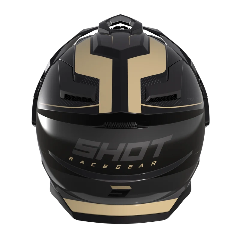 SHOT TREK MAX VISION RALLY CASCO DE MOTO NEGRO ARENA BRILLANTE