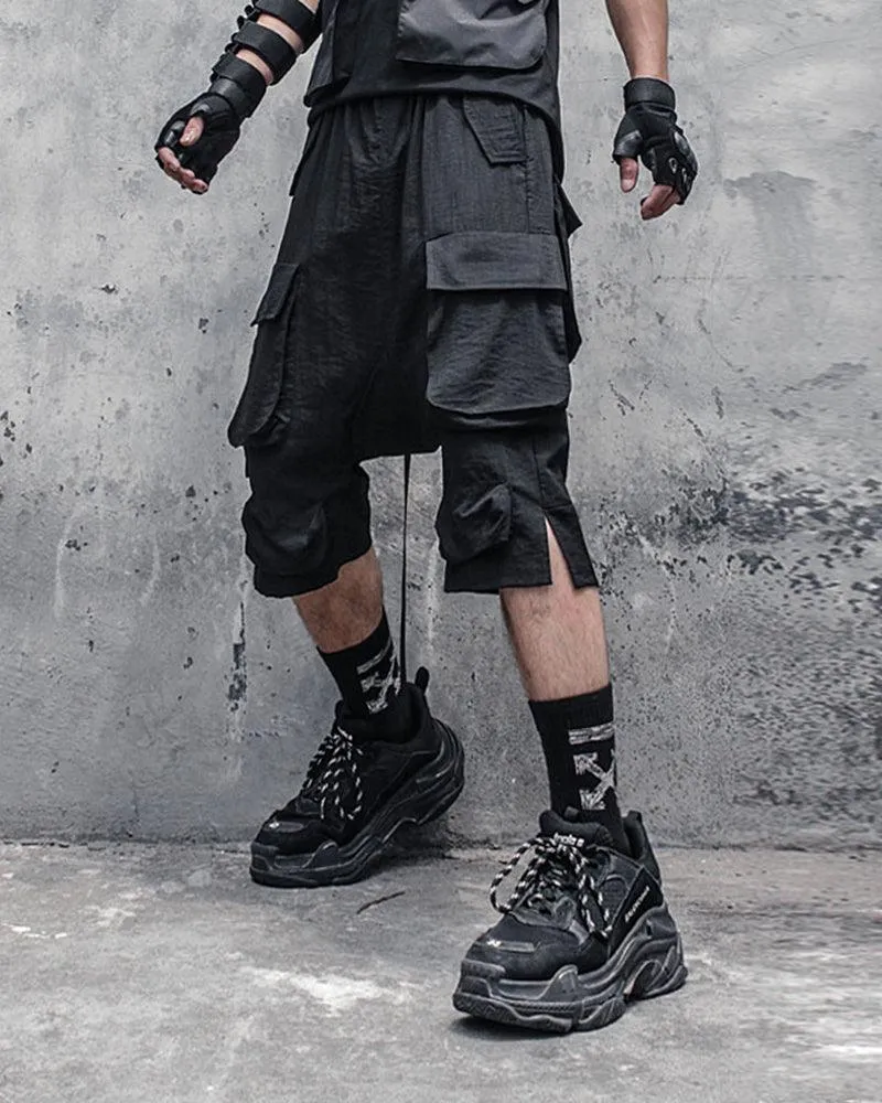 Ninja Techwear Long Cargo Shorts