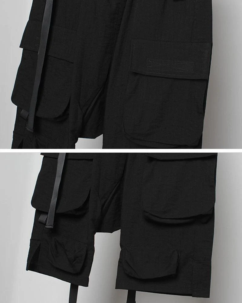 Ninja Techwear Long Cargo Shorts