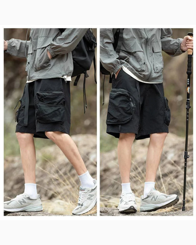 Summer Outdoor Functional Multi-Pocket Sports Shorts