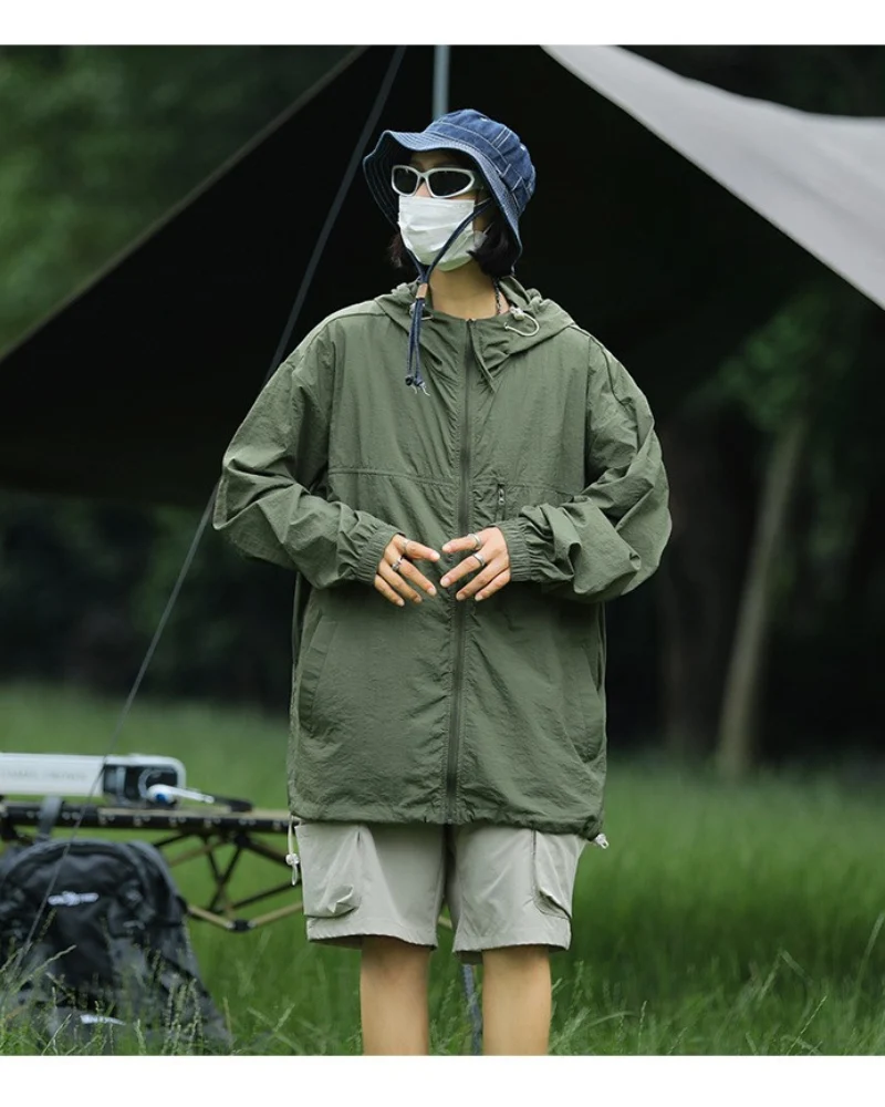 Summer Hiking Outdoor Couple Ice Silk Sun Protection Jacket