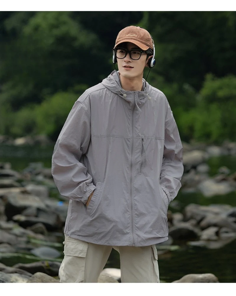 Summer Hiking Outdoor Couple Ice Silk Sun Protection Jacket