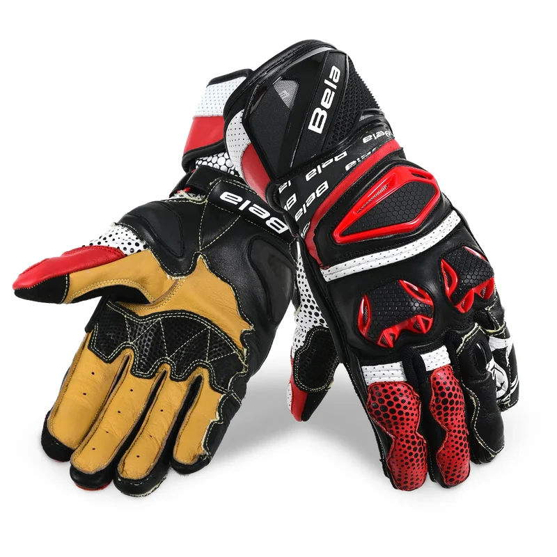 BELA EXTREME MIX KANGAROO GUANTES RACING NEGRO BLANCO ROJO