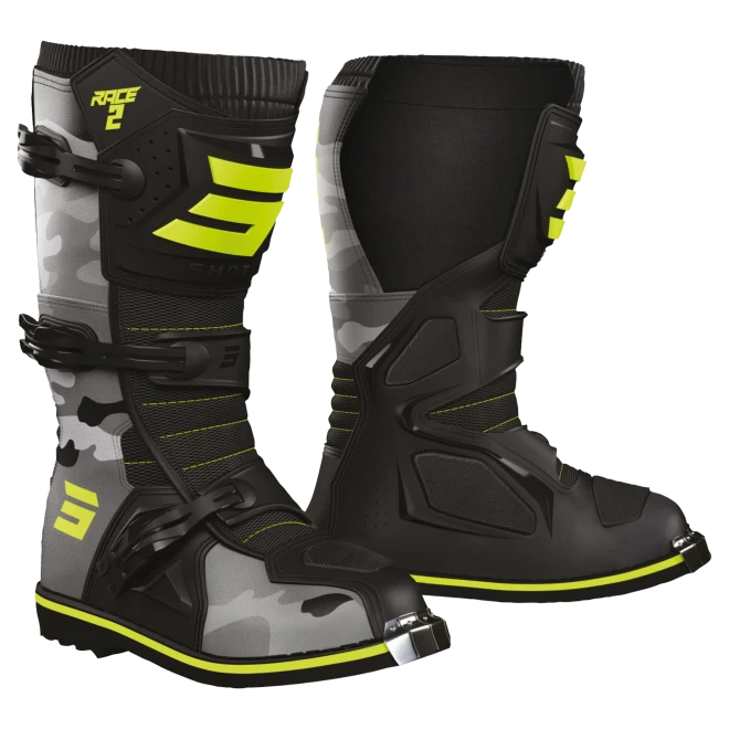 SHOT RACE 2 KID BOTAS DE MOTO NEON AMARILLO