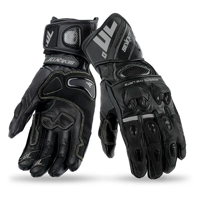 SEVENTY DEGREES SD-R12 VERANO GUANTE DE MOTO CARRERAS HOMBRE NEGRO