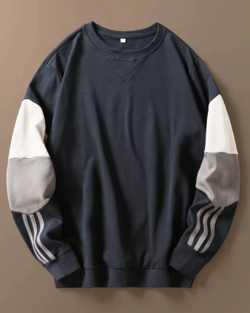 Round Neck Color Block Hoodie