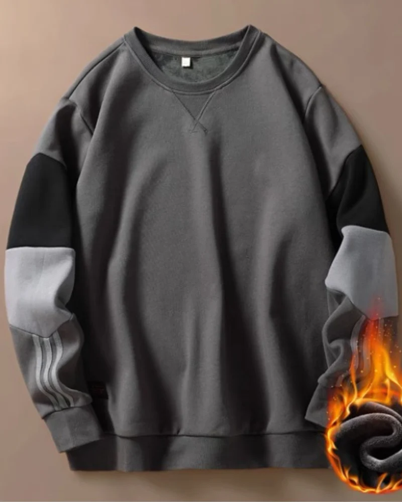 Round Neck Color Block Hoodie