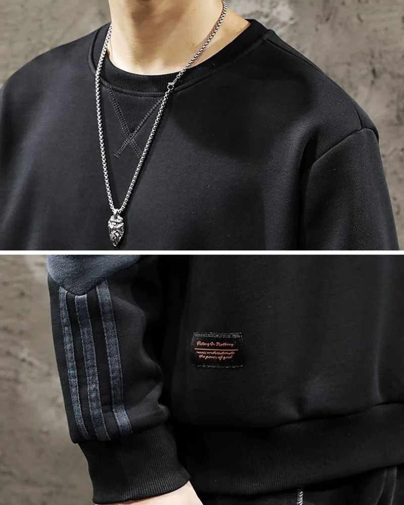 Round Neck Color Block Hoodie