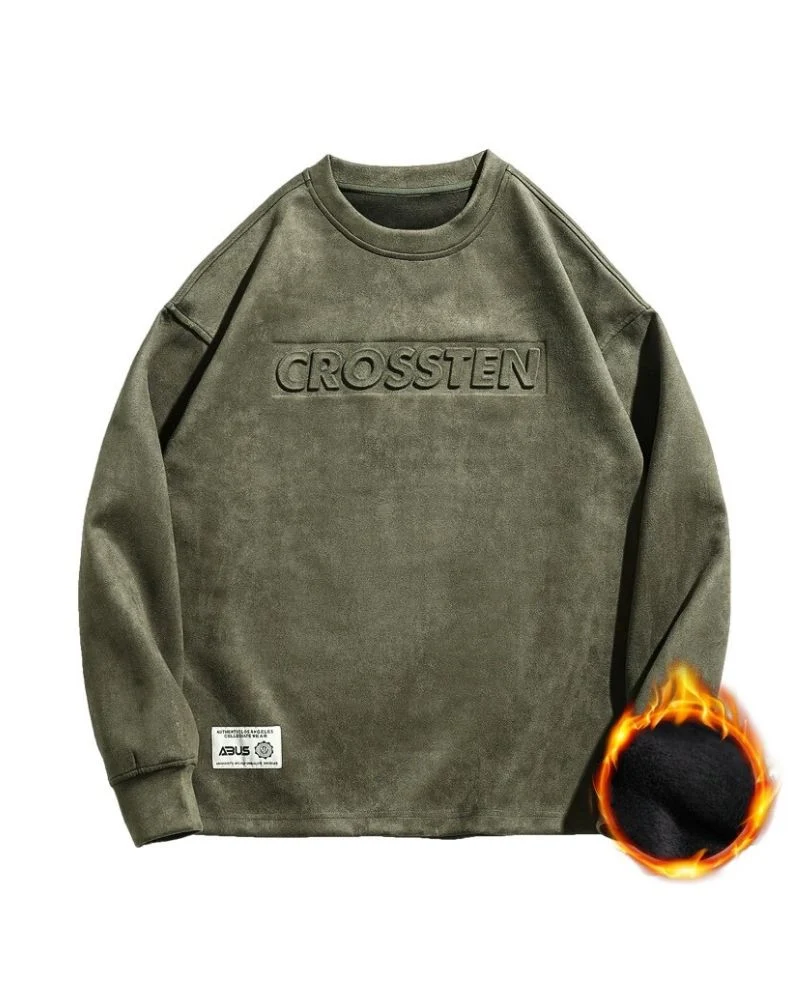 Vintage Faux Suede Oversize Hoodie
