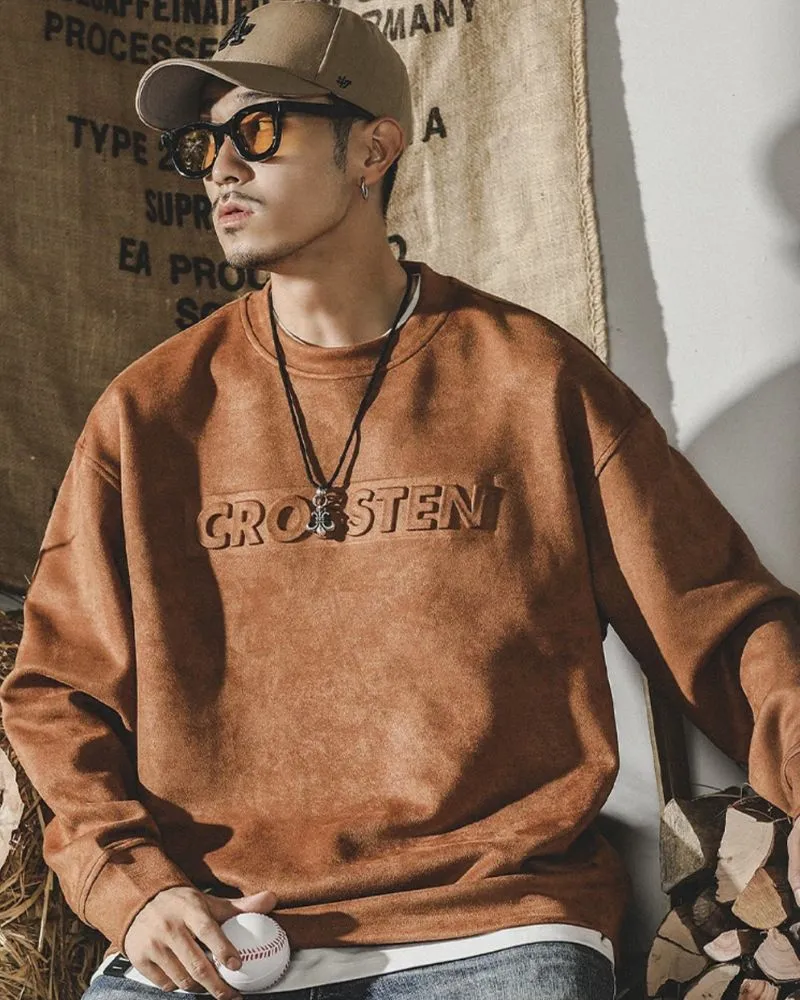 Vintage Faux Suede Oversize Hoodie